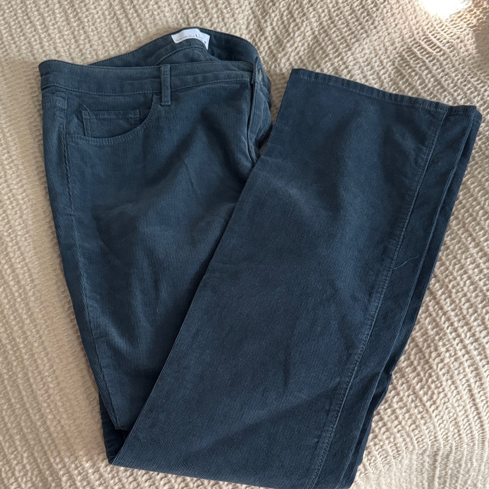 LOFT blue/gray Curvy Boot Pants